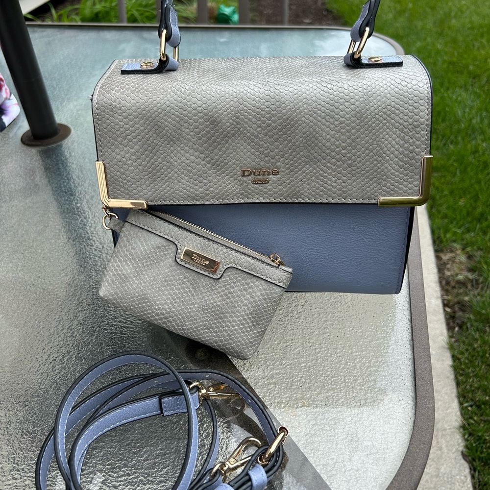 Dune London Gray and Blue Handbag - Picture 2 of 11